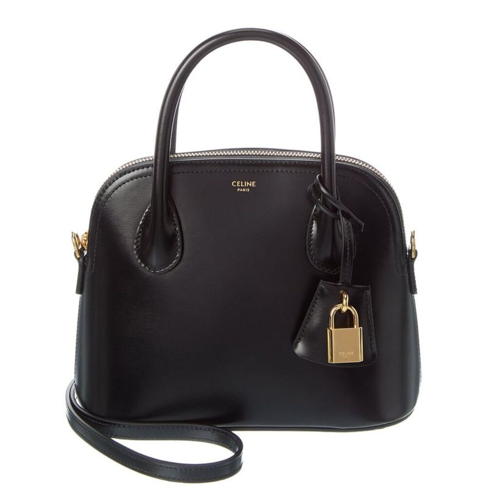 Celine Teen Honorine Leather Satchel, Black